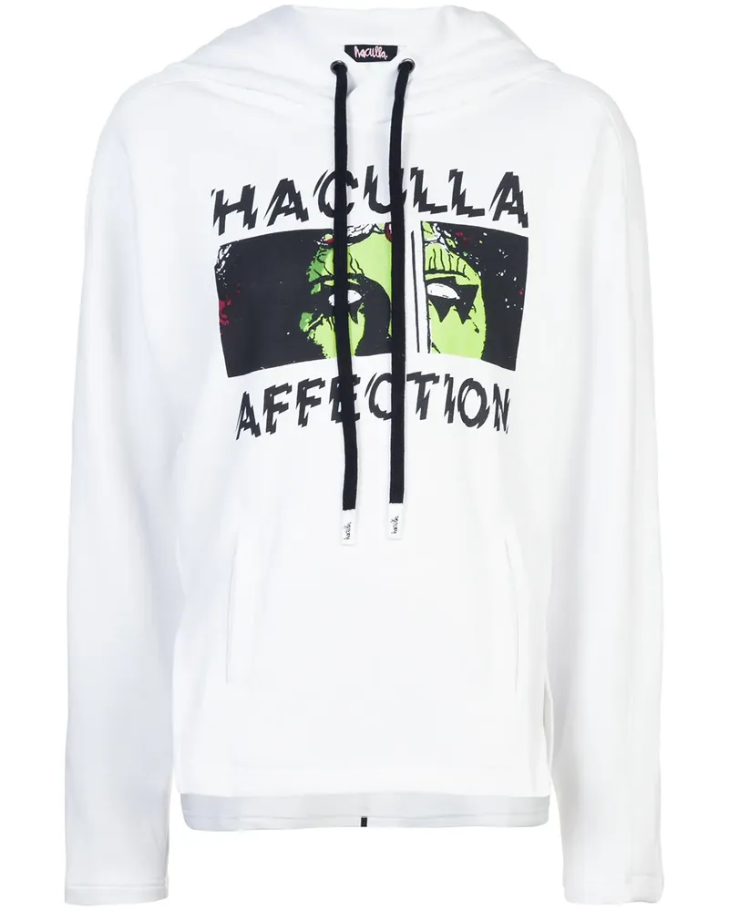 Haculla Kapuzenpullover mit "Affection"-Print - Weiß Weiß
