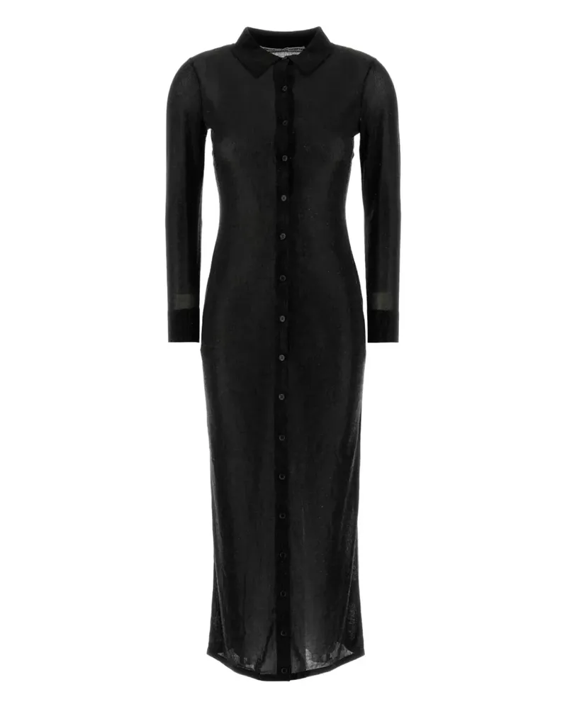 Alexander Wang embellished long shirt dress - Schwarz Schwarz