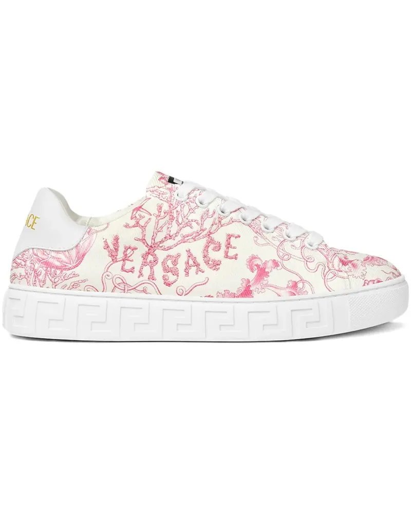 Versace Underwater Barocco Greca Sneakers - Weiß Weiß