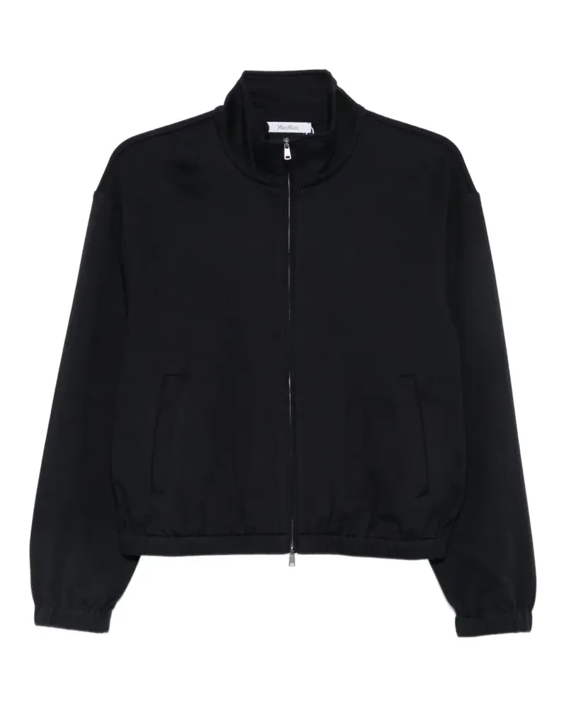 Max Mara Jersey-Jacke mit Reißverschluss - Blau Blau