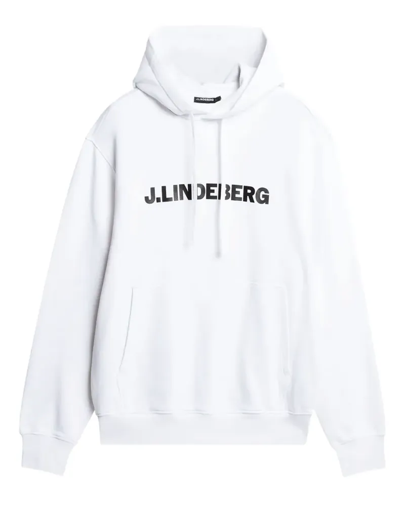 J.Lindeberg Hoodie mit Logo-Print - Weiß Weiß