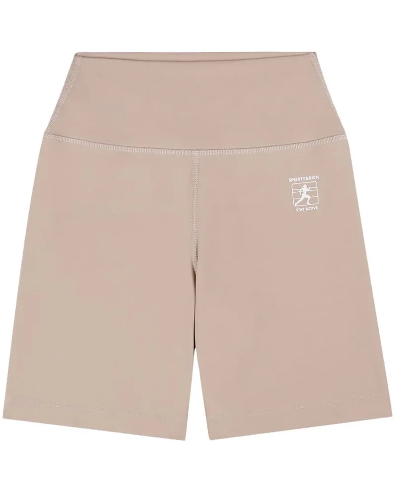 SPORTY & RICH Runner Box Radlerhose Nude