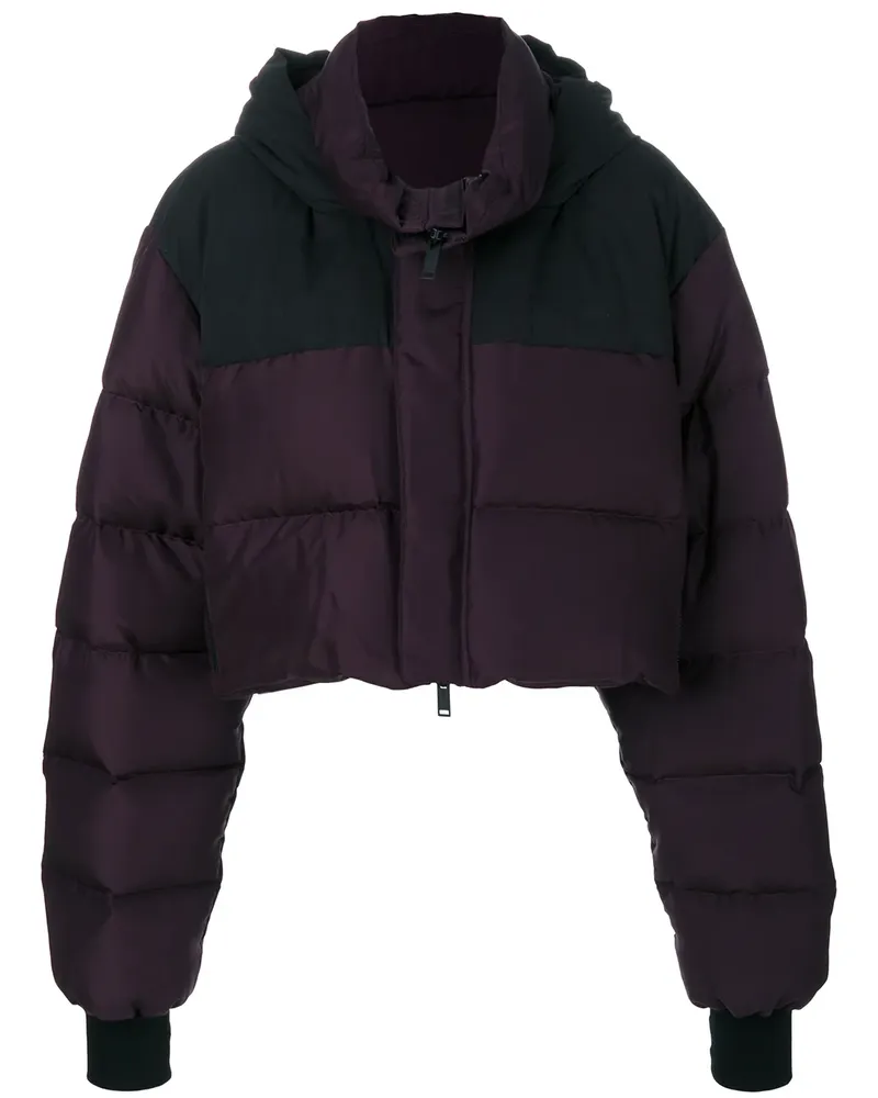 Unravel Cropped-Daunenjacke mit Oversized-Kragen - Rosa Rosa