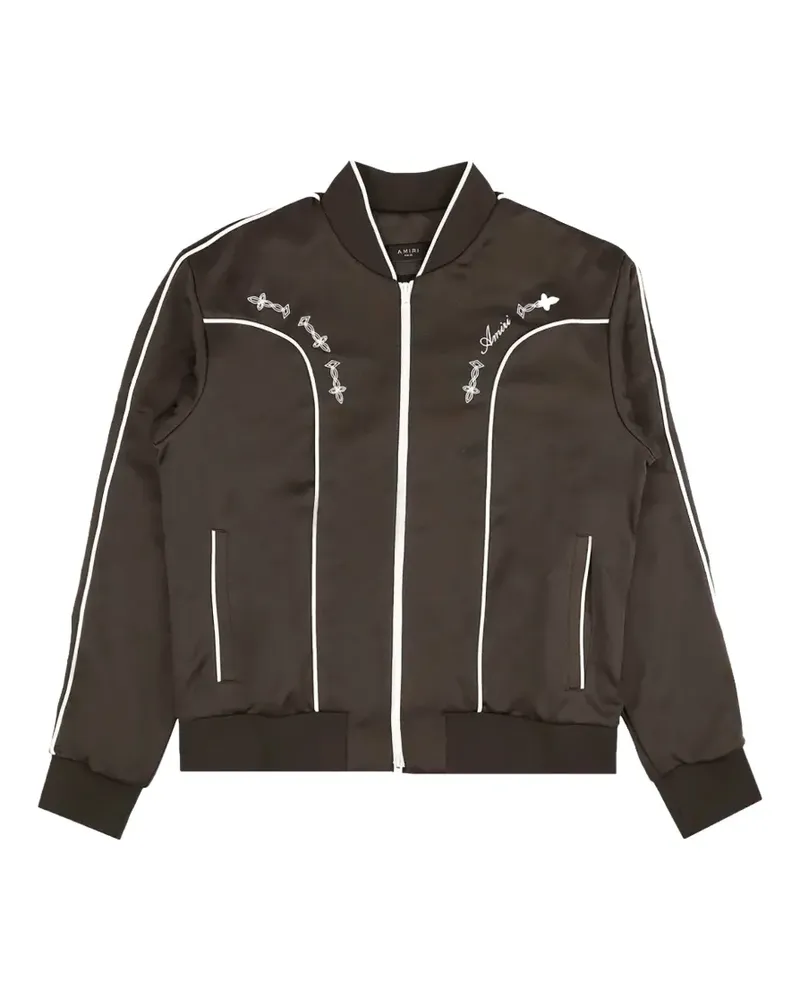 Amiri graphic-details bomber jacket - Braun Braun