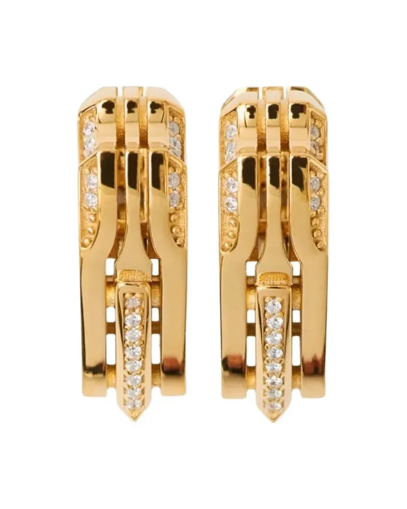 Burberry Shield Ohrringe mit Pavé - Gold Gold