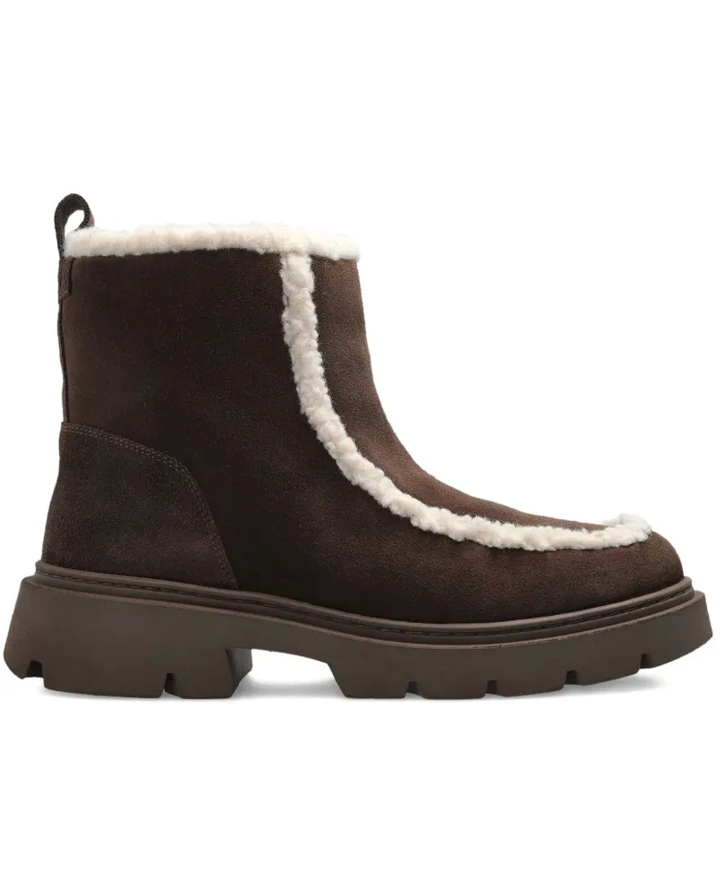 INUIKII Biker Stiefel aus Wildleder - Braun Braun
