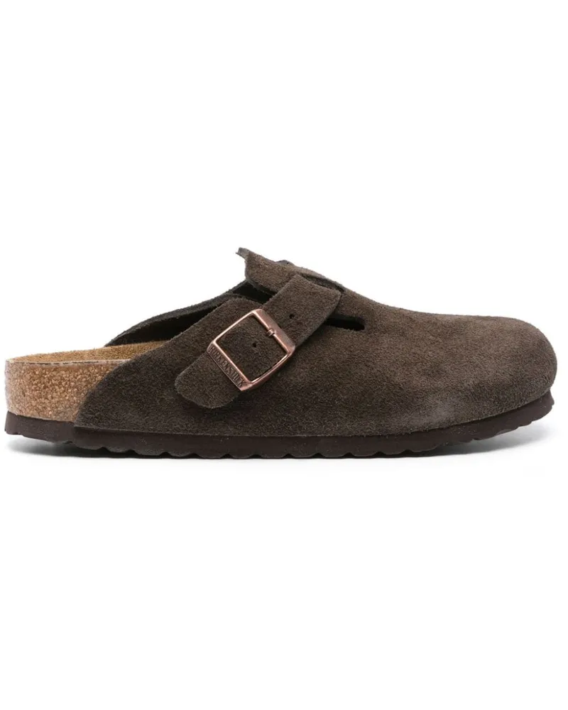 Birkenstock Boston Slipper aus Wildleder - Braun Braun