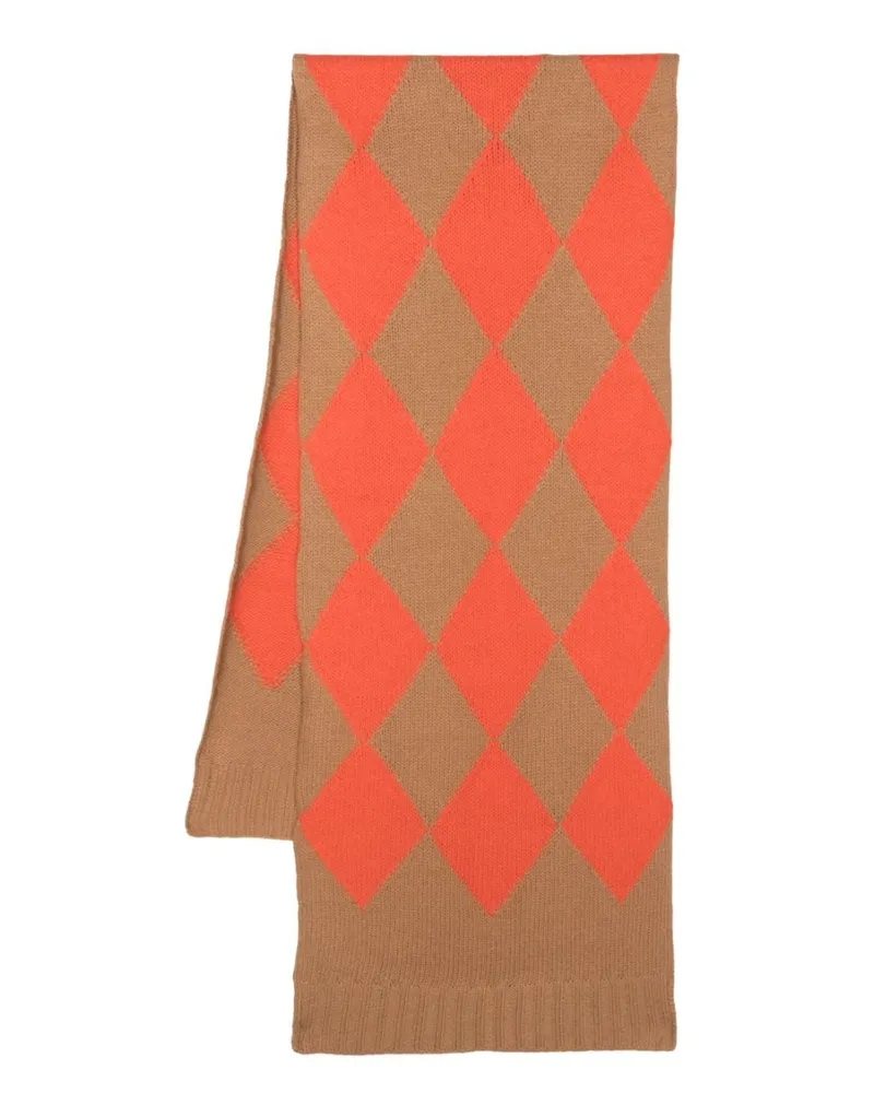 La DoubleJ Schal mit Argyle-Muster - Braun Braun