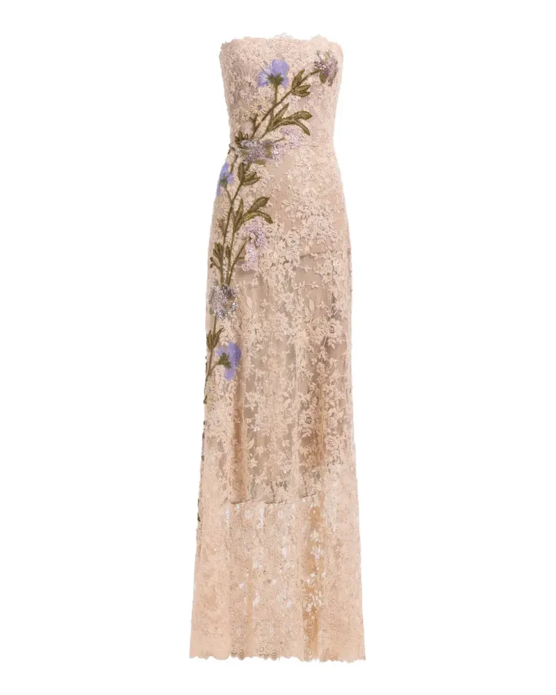 Elie Saab Besticktes Kleid aus Spitze - Nude Nude