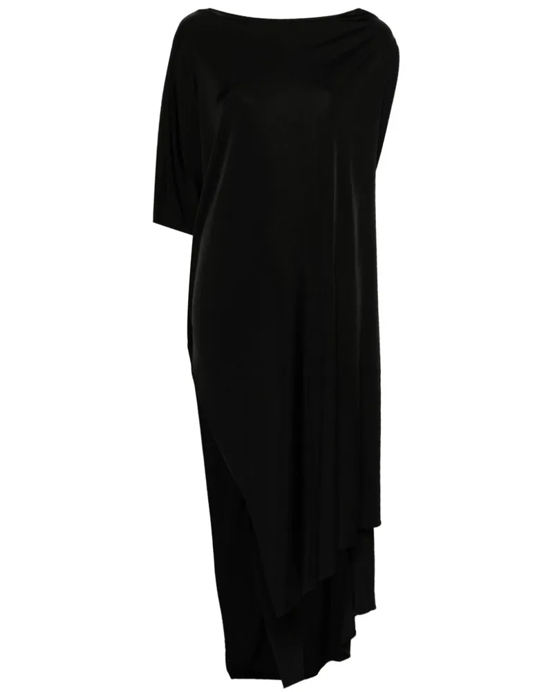 Faliero Sarti Asymmetrisches Guadalupe Strandkleid Schwarz