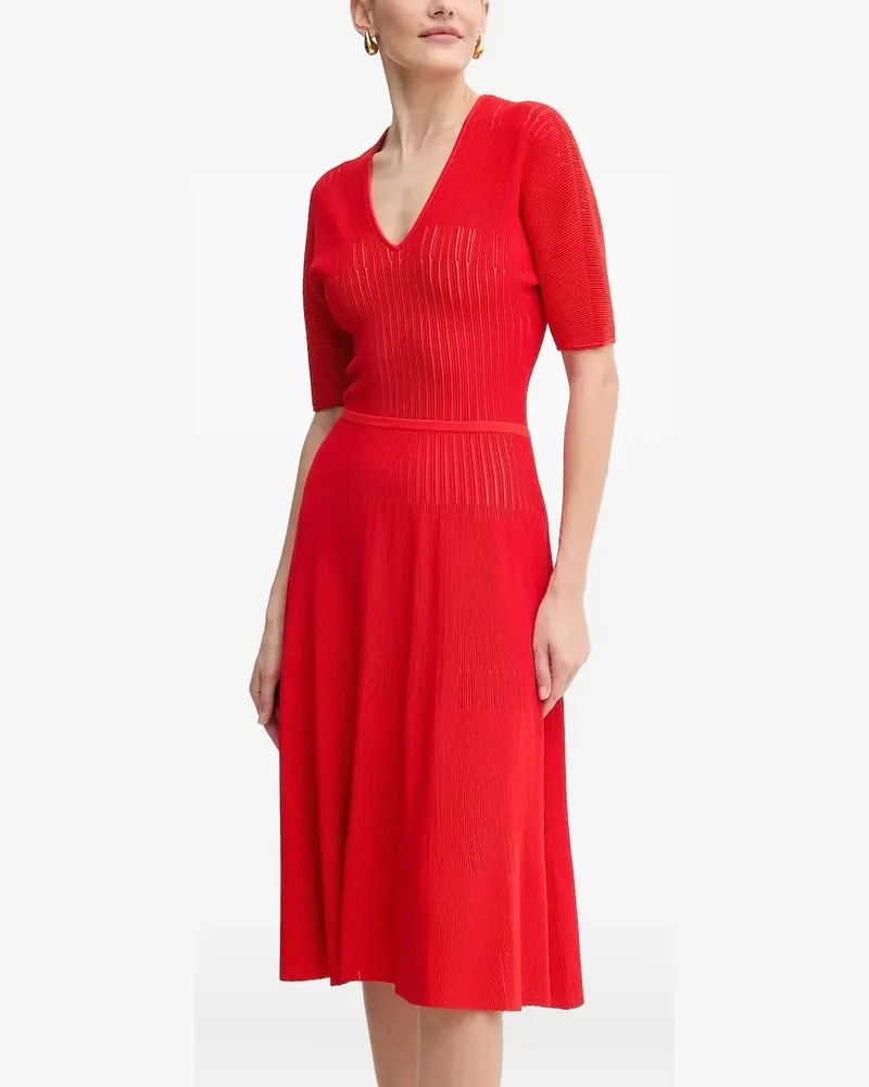 Hervé Léger The Lyla Midikleid mit V-Ausschnitt - Rot Rot