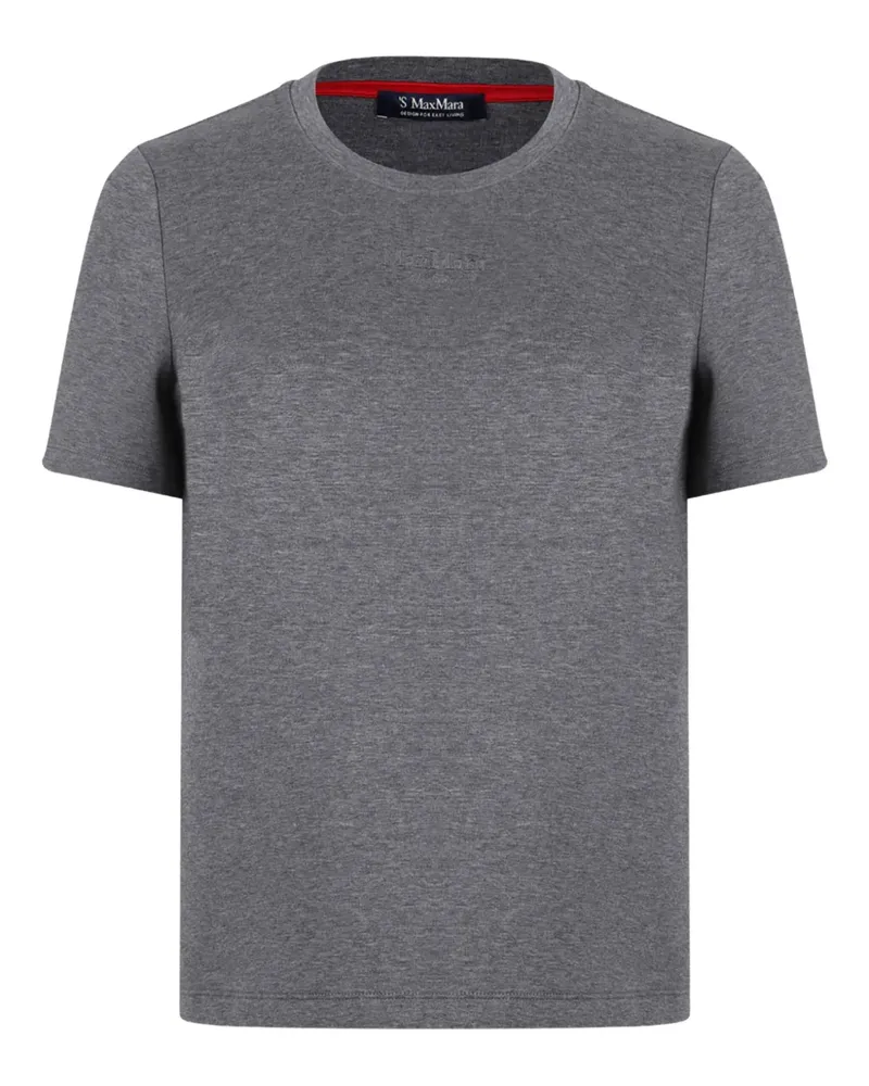 Max Mara Max Mara T-Shirt mit Logo-Stickerei - Grau Grau