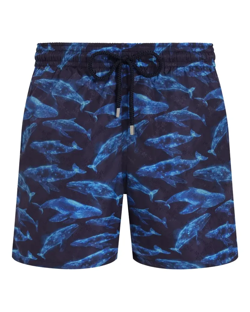 Vilebrequin Sparkling Whales Badeshorts - Blau Blau