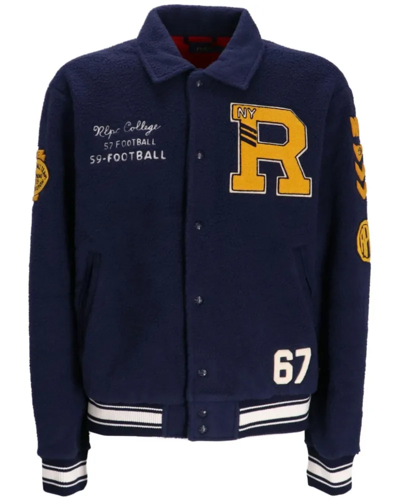 Ralph Lauren Bomberjacke mit Patch-Detail - Blau Blau
