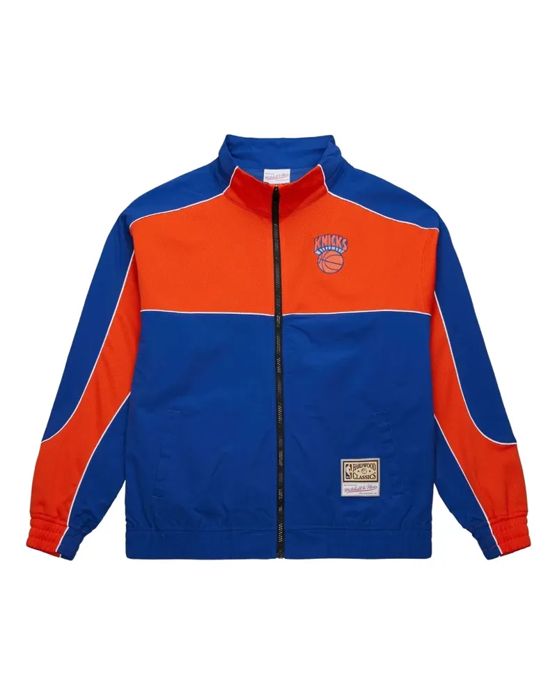 Mitchell & Ness NBA New York Knicks Mesh-Jacke in Colour-Block-Optik - Blau Blau