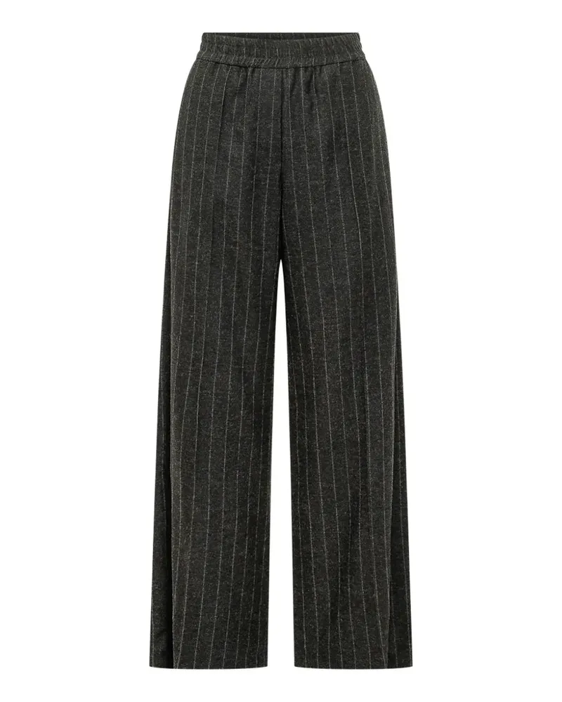 Brunello Cucinelli Wide-Leg-Hose mit Nadelstreifen - Grau Grau