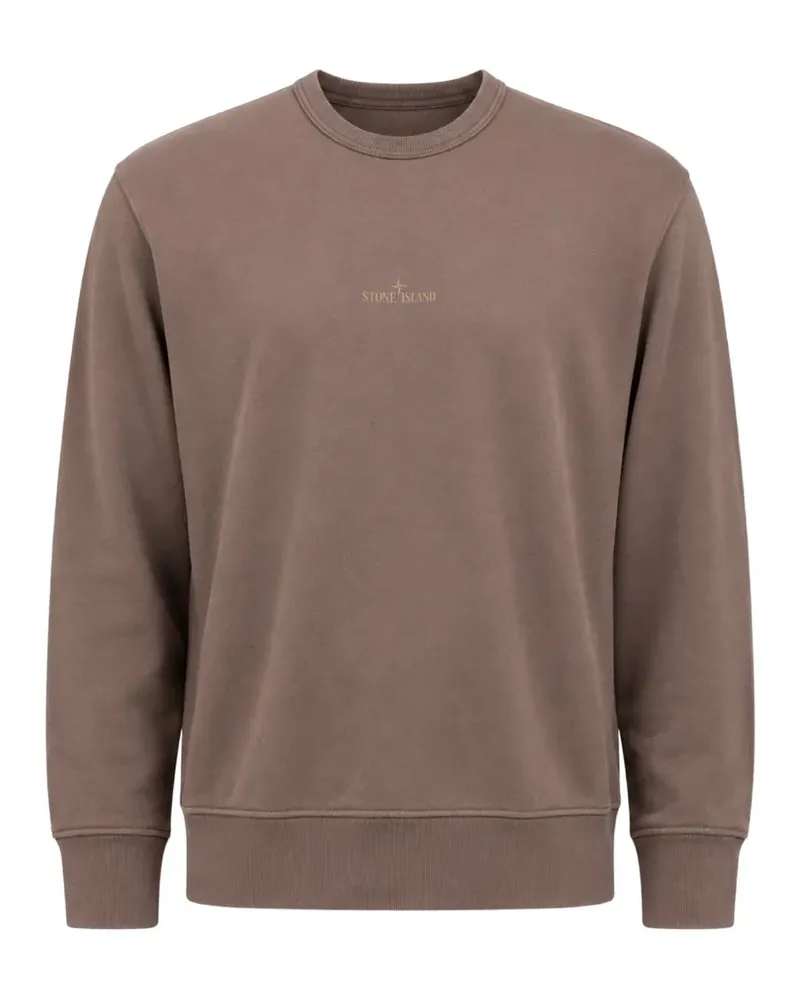 Stone Island Sweatshirt mit Logo-Print - Braun Braun