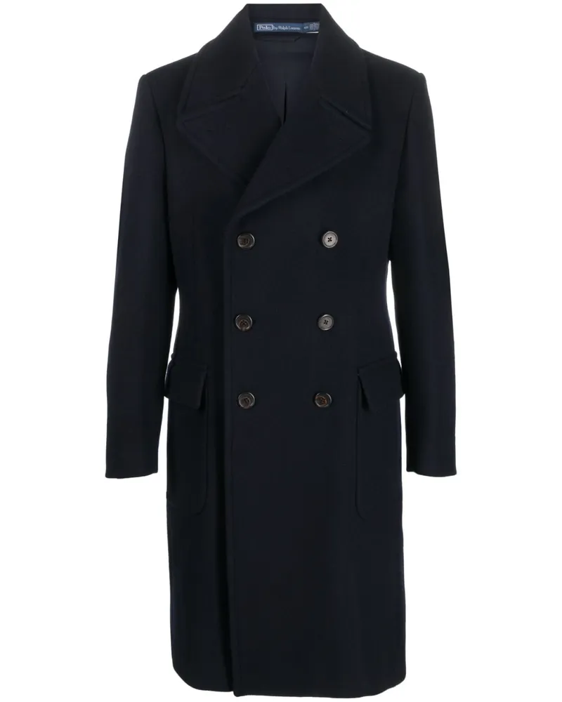 Ralph Lauren Doppelreihiger Mantel - Blau Blau