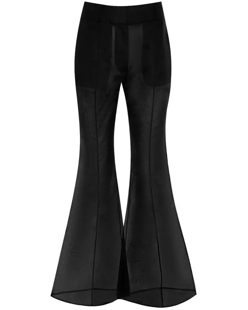 Gabriela Hearst Ausgestellte Rhein Seidenhose - Schwarz Schwarz