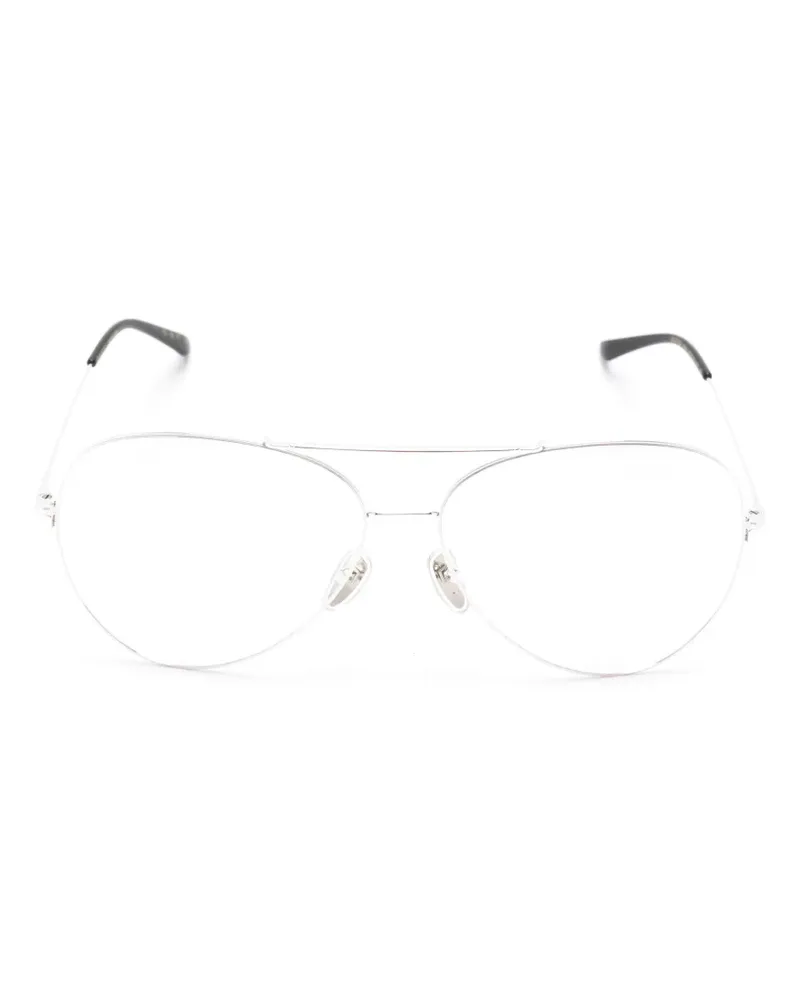 Gucci double-bridge pilot-frame sunglasses - Silber Silber