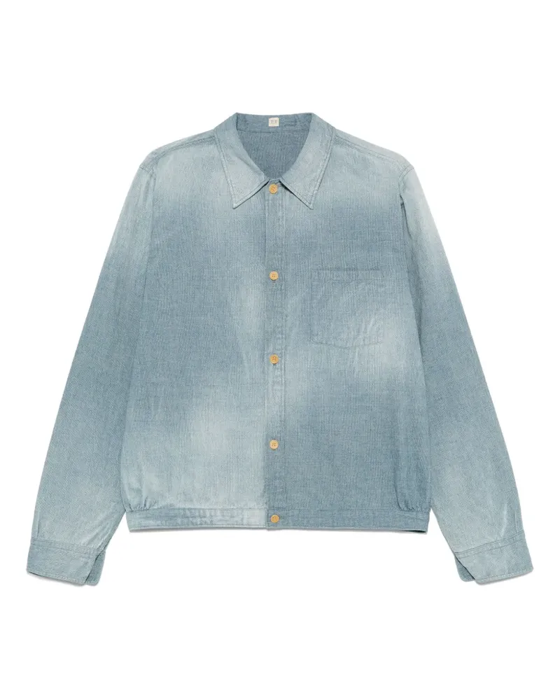 Taiga Takahashi Ausgeblichene Hemdjacke - Blau Blau