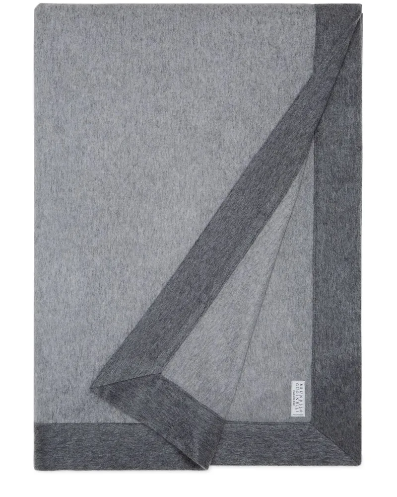 Brunello Cucinelli Decke aus Kaschmir 200cm x 150cm - Grau Grau