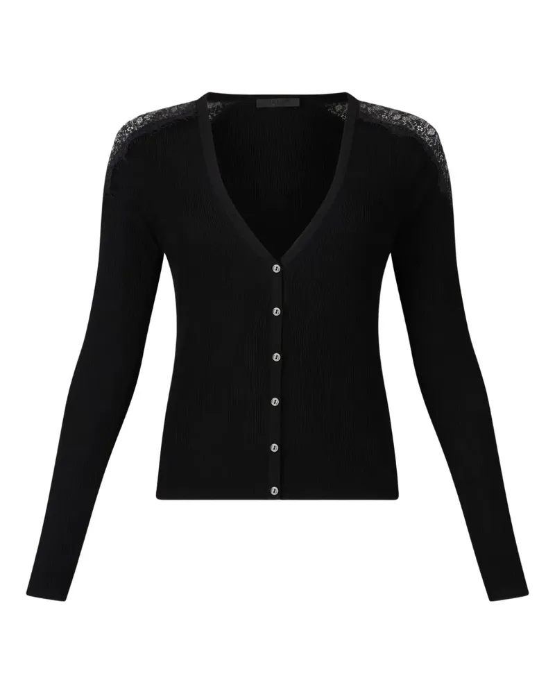 Liu Jo Cardigan mit Spitzenbesatz - Schwarz Schwarz