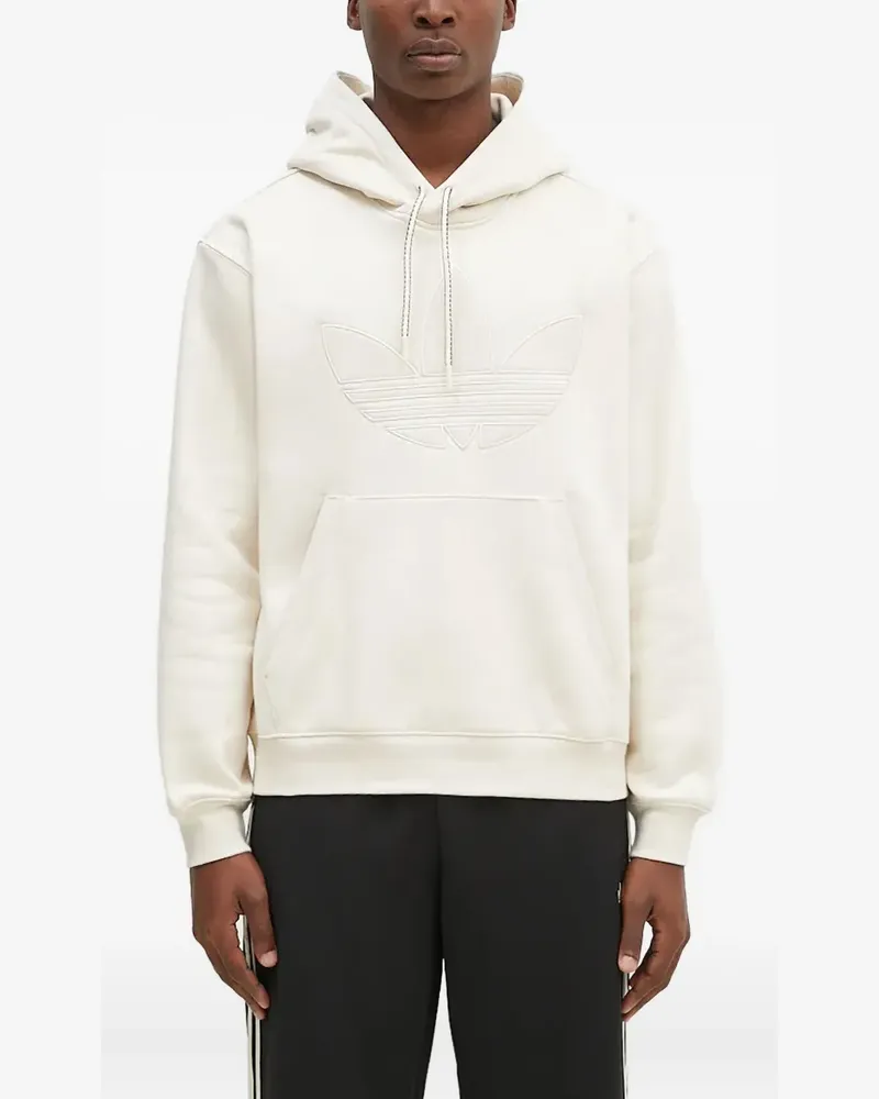 adidas embossed-logo hoodie - Weiß Weiß