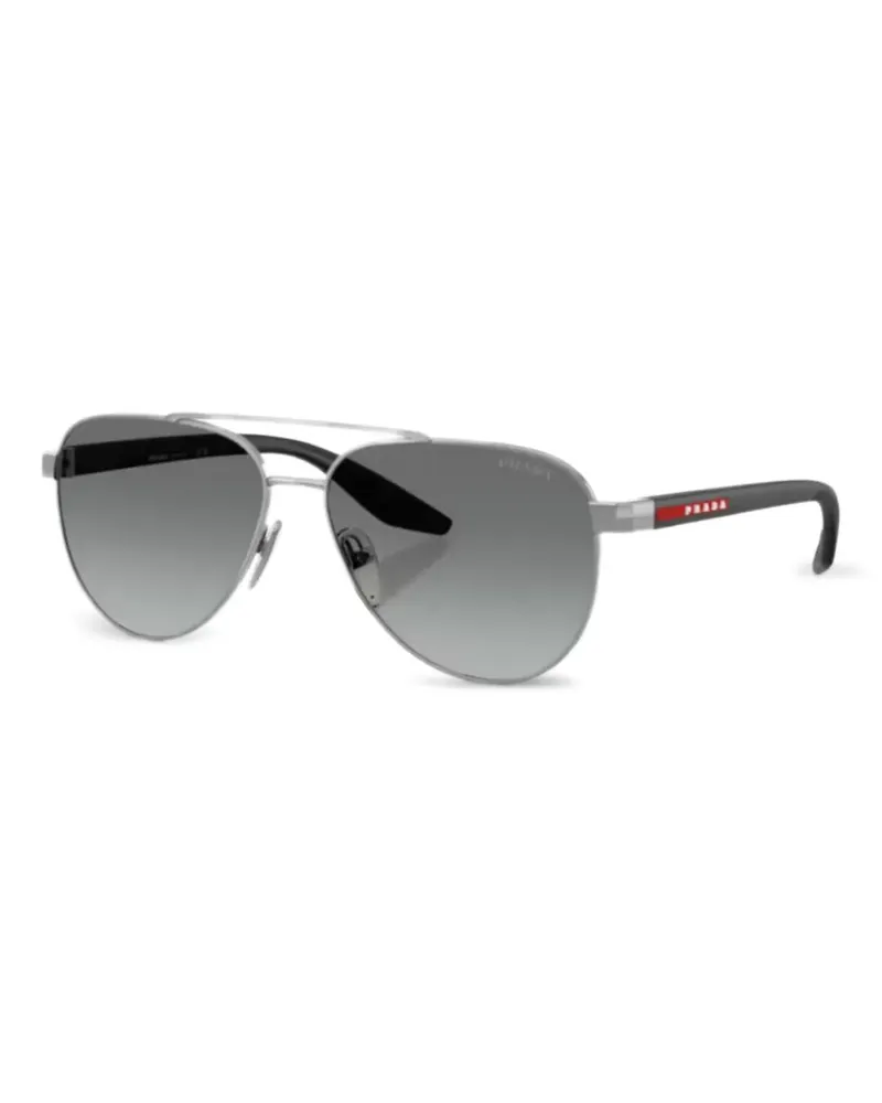 Prada Pilotenbrille aus Metall - Schwarz Schwarz