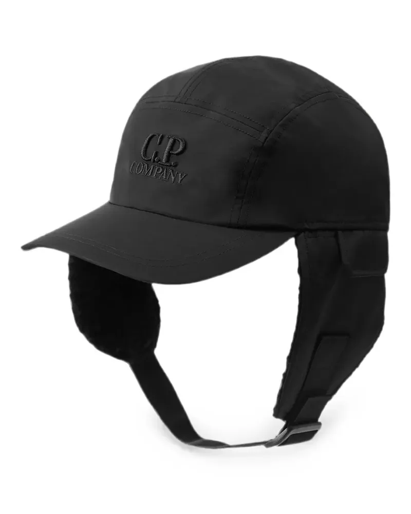 C.P. Company Baseballkappe mit Logo-Stickerei - Schwarz Schwarz