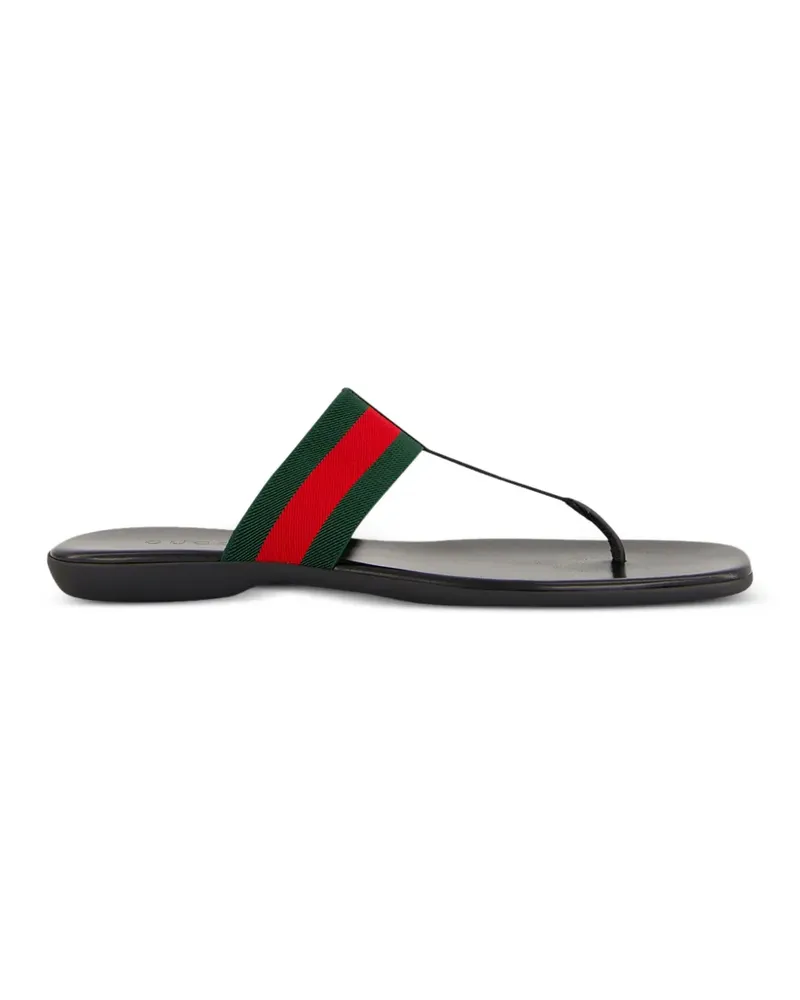 Gucci Pantoletten mit Webstreifen - Grün Grün
