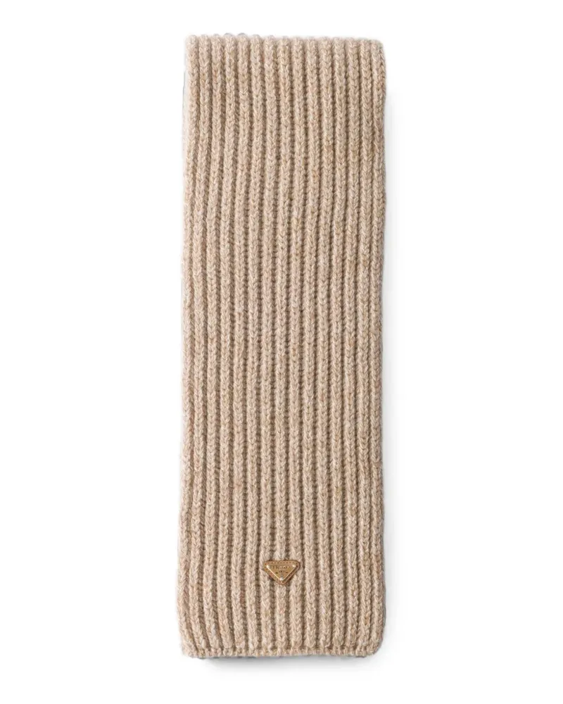 Prada Strickschal aus Wolle und Kaschmir - Nude Nude