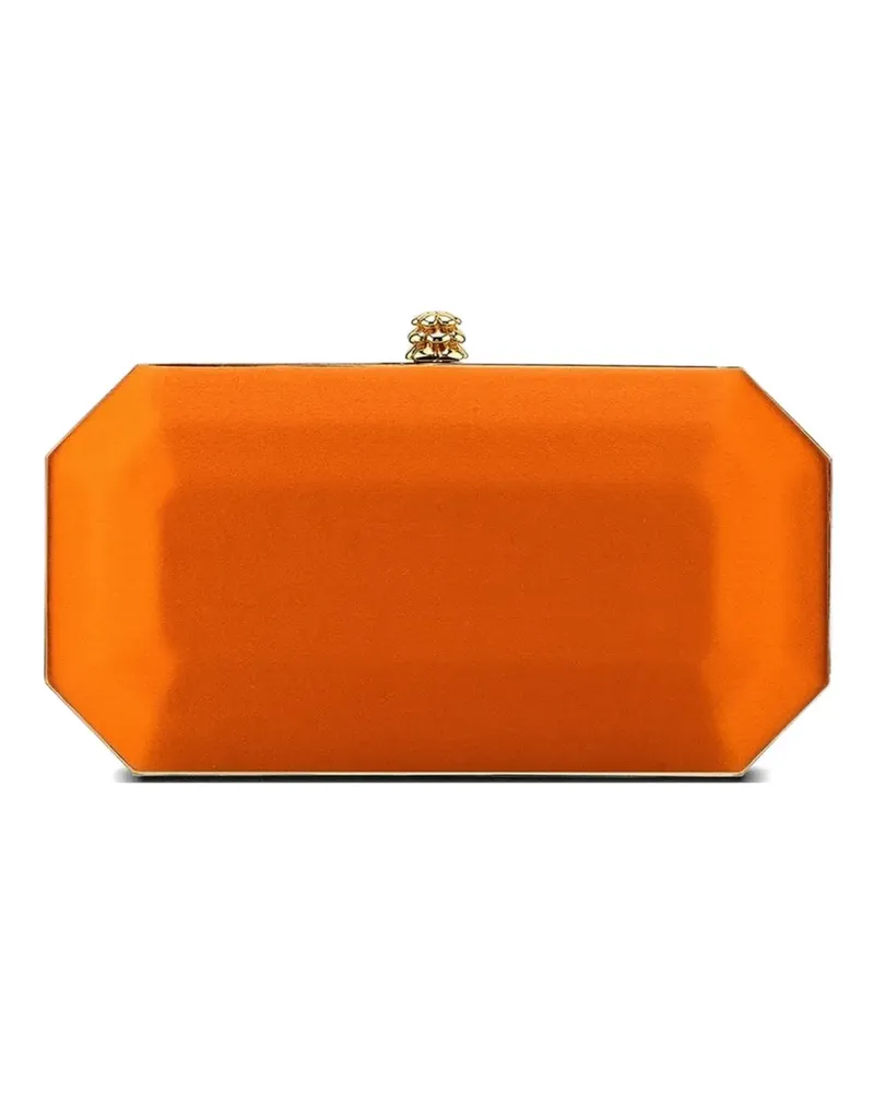 Tyler Ellis small Perry Pinecone-closure clutch bag - Orange Orange