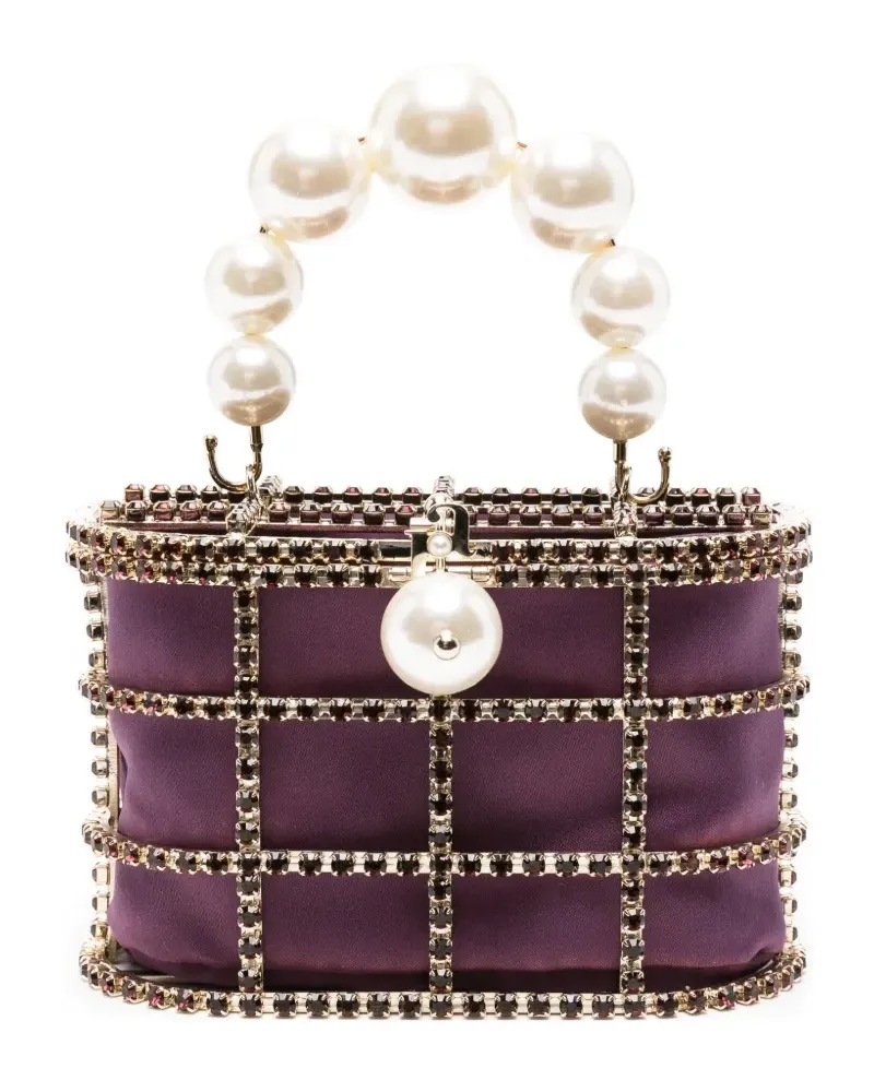 Rosantica mini Holli crystal-embellished bucket bag - Violett Violett