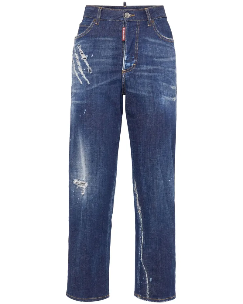 Dsquared2 Gerade Jeans im Distressed-Look - Blau Blau