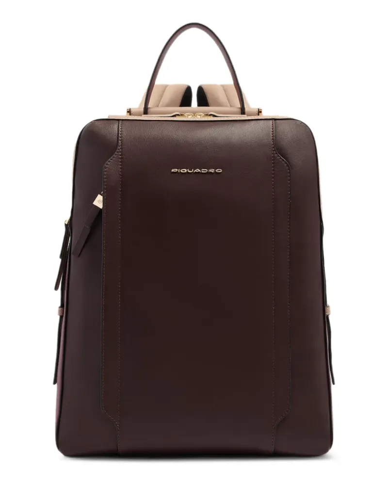 Piquadro Laptop-Rucksack mit RFID-Blockierung - Rot Rot