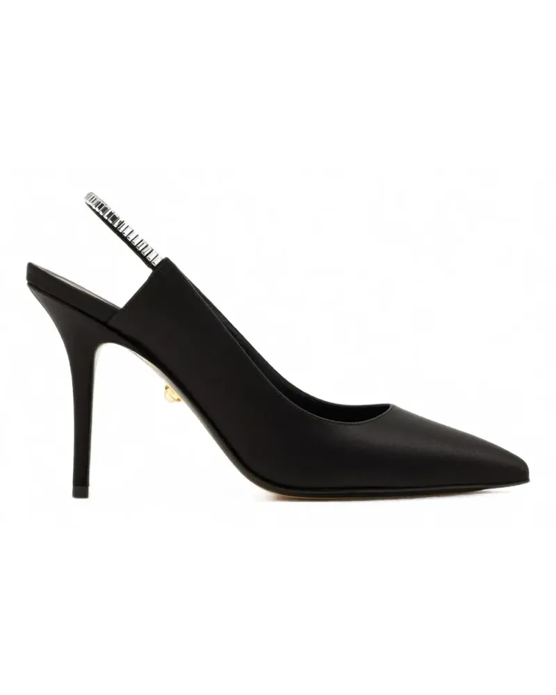 Alevì Danielle crystal-embellished slingback pumps - Schwarz Schwarz