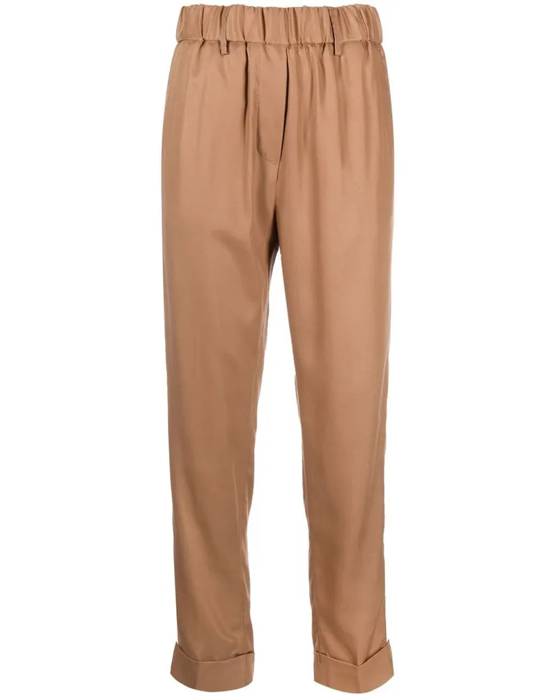 nine:inthe:morning Cropped-Hose mit Stretchbund Nude