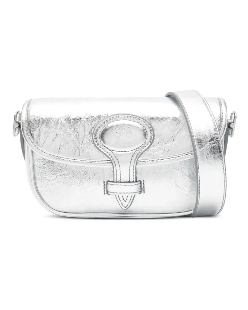 Bally Schultertasche aus Leder - Silber Silber
