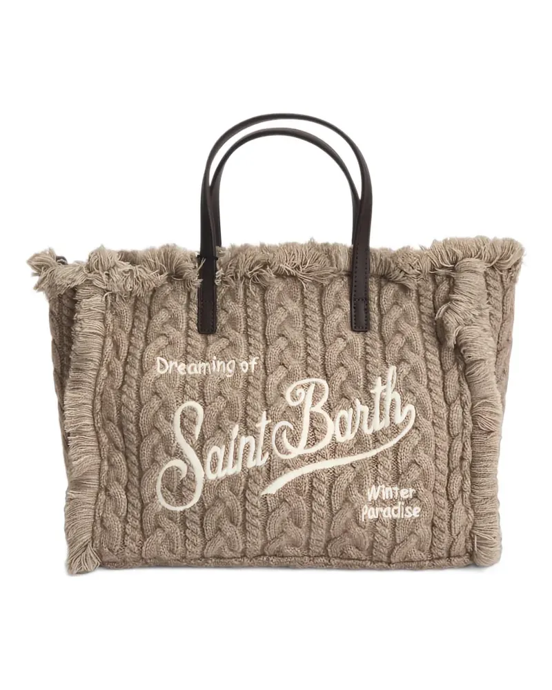 MC2 Saint Barth Colette Tasche mit Zopfmuster - Nude Nude