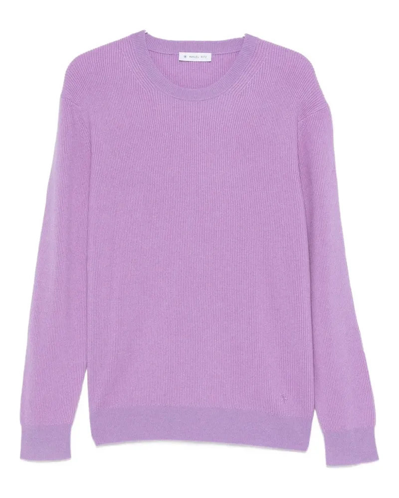 Manuel Ritz crew-neck merino-wool sweater - Violett Violett
