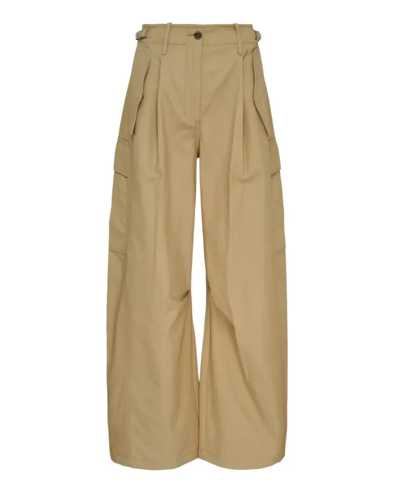 3.1 phillip lim pleated wide-leg cargo pants - Nude Nude