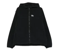 hooded zip jacket - Schwarz