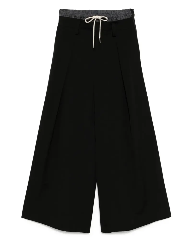 Yohji Yamamoto Hose aus Wolle - Schwarz Schwarz