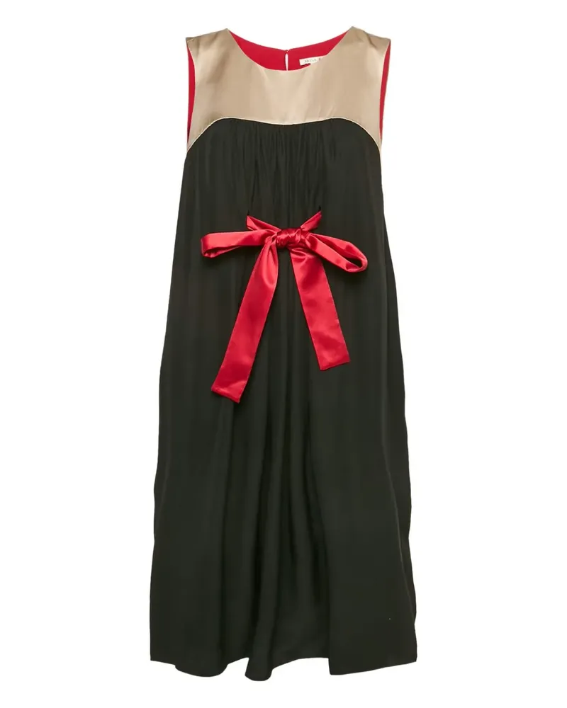 Paule Ka Kleid aus Seide mit Schleife - Schwarz Schwarz