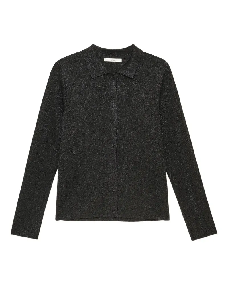 Maliparmi Cardigan mit Poloshirtkragen - Schwarz Schwarz