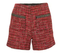 Shorts aus Tweed mit Kette - Rot