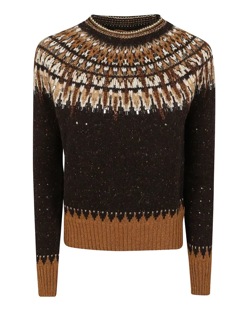 Ermanno Scervino Pullover mit Kristallen - Braun Braun
