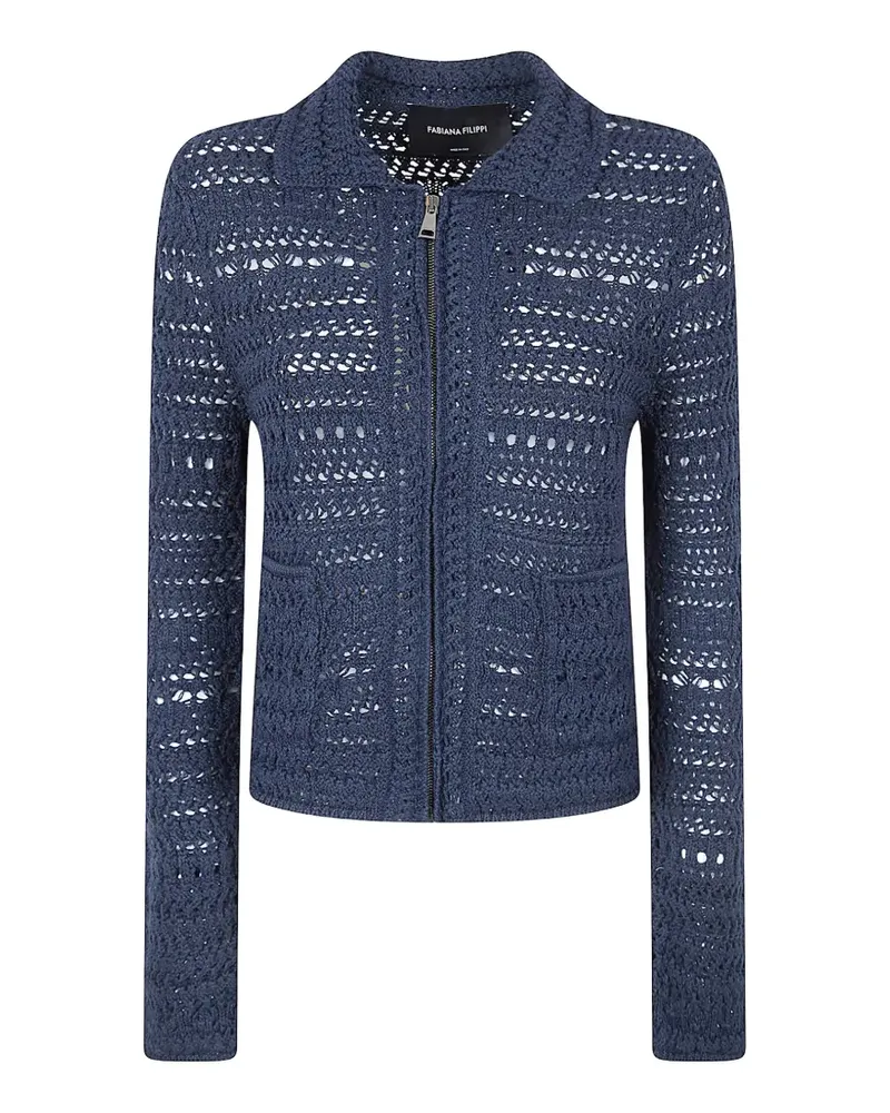 Fabiana Filippi Cardigan mit Reißverschluss - Blau Blau