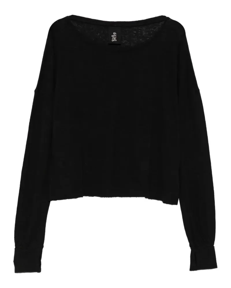 THOM KROM Pullover mit ungesäumten Kanten - Schwarz Schwarz